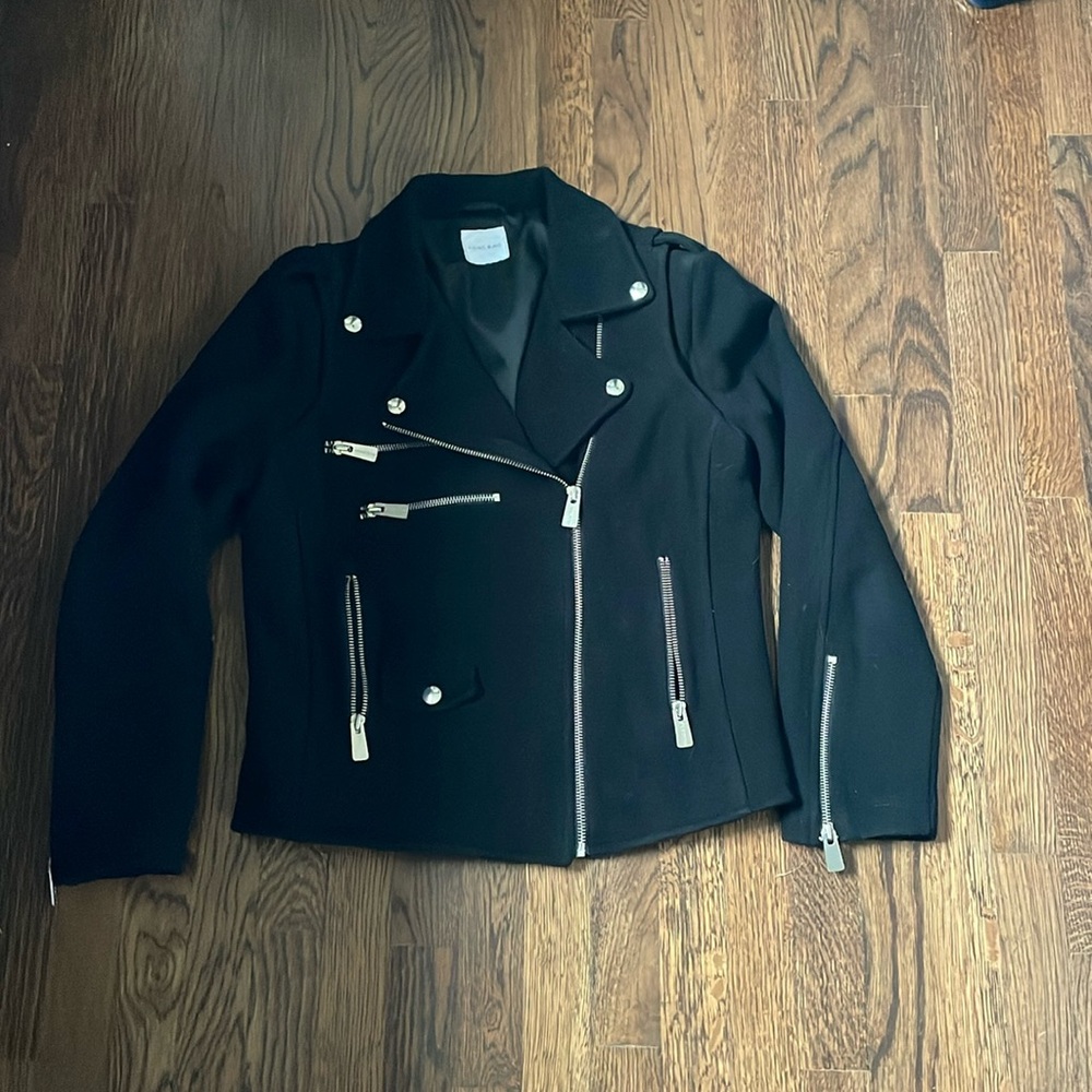 Anine Bing black soft moto style jacket, size S